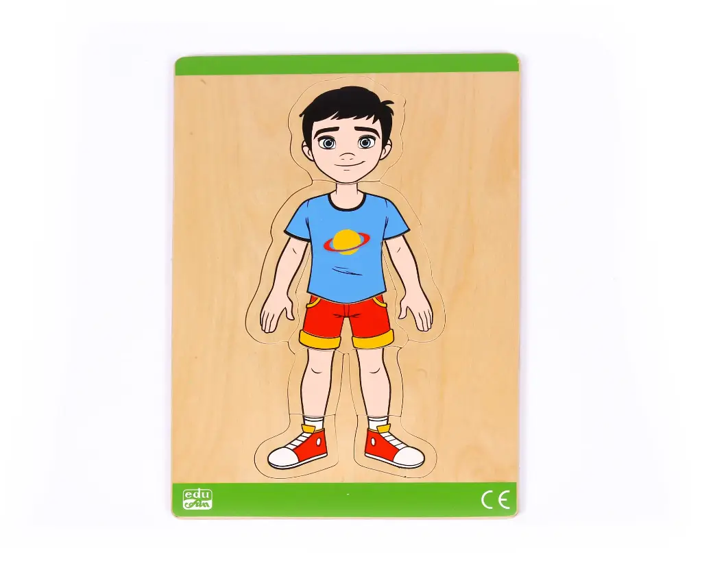 Building Up Body Parts Puzzles (Boy)  (2 layers)