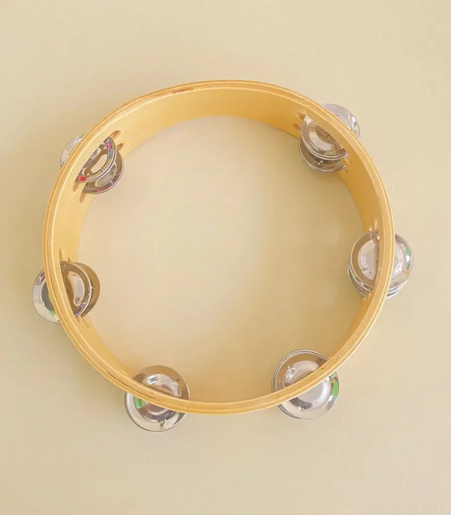 Tambourine headless 8" with 12 bells