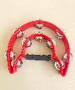 Plastic half circle tambourine