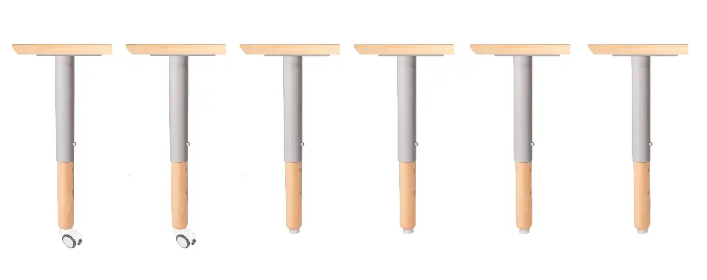 Flexo adjustable  Table legs  ( two w/ casters, 4 w/o casters  set only)