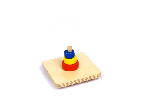 [91009] 3 Disks on a Vertical Dowel