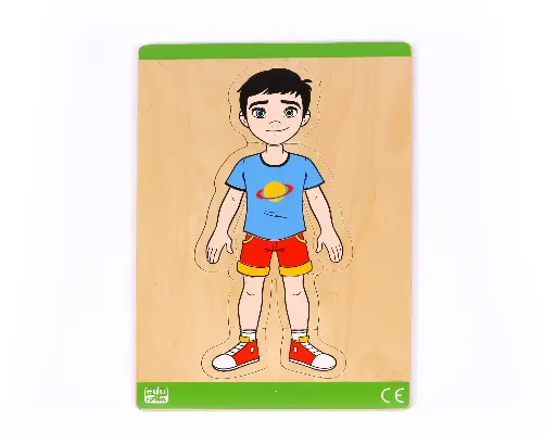 [11510] Building Up Body Parts Puzzles (Boy)  (2 layers)