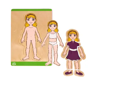 [11580] Building Up Body Parts Puzzles (Girl ) (3 layers)