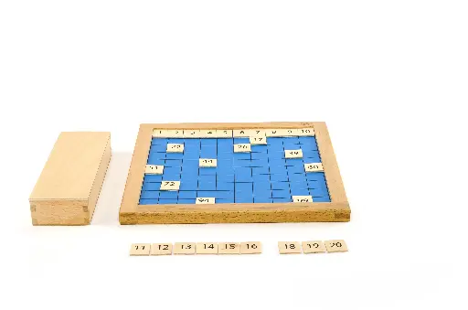 [91315] Hundred Board With Wooden Tiles