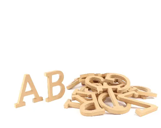 [34195] Standing upper - case letters 