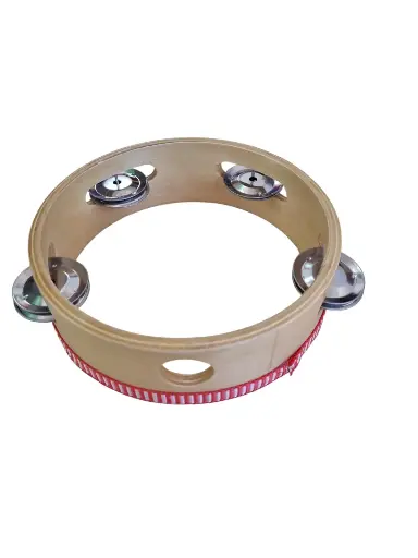 [11201] Tambourine 6" with 4 bells
