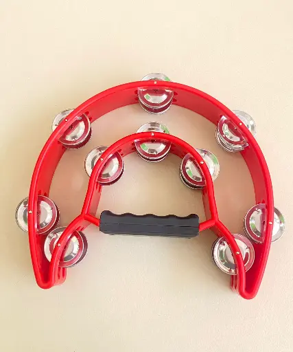 [94301] Plastic half circle tambourine