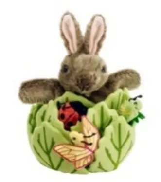 [PC003022] Hide-Away Puppets: Rabbit in a Lettuce