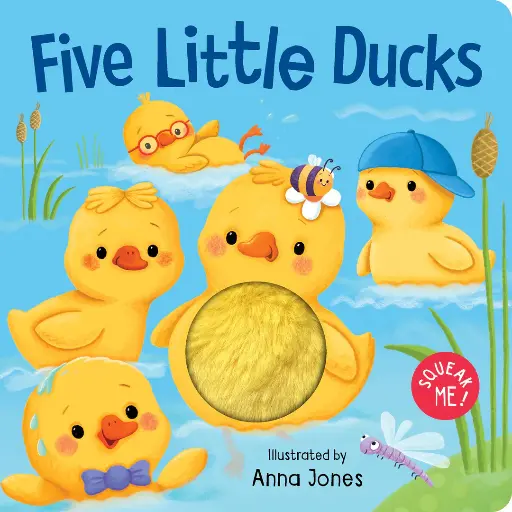 [23414] Squeaky Plush Board Book - Five Little Ducks