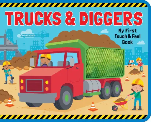 [22675] Foam Touch & Feel Book - Trucks & Diggers