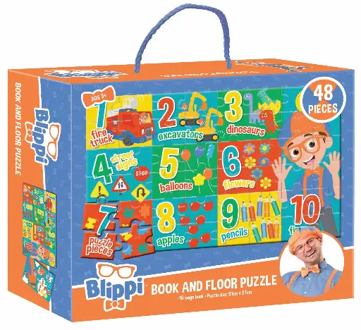 [22393] Blippi - Book and Floor Puzzle