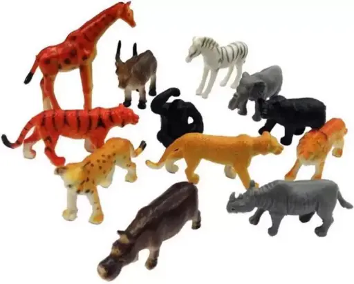 [T306/12] 12 Pcs Wild Animals Set