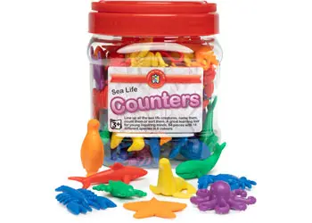 [CSL84] Sea Life Counters Jar of 84