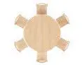 Circular Kinder Table Top 60 - 4L Wood