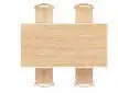 Elegance Rectangular Table Top 160 x 80 - 4L Wood